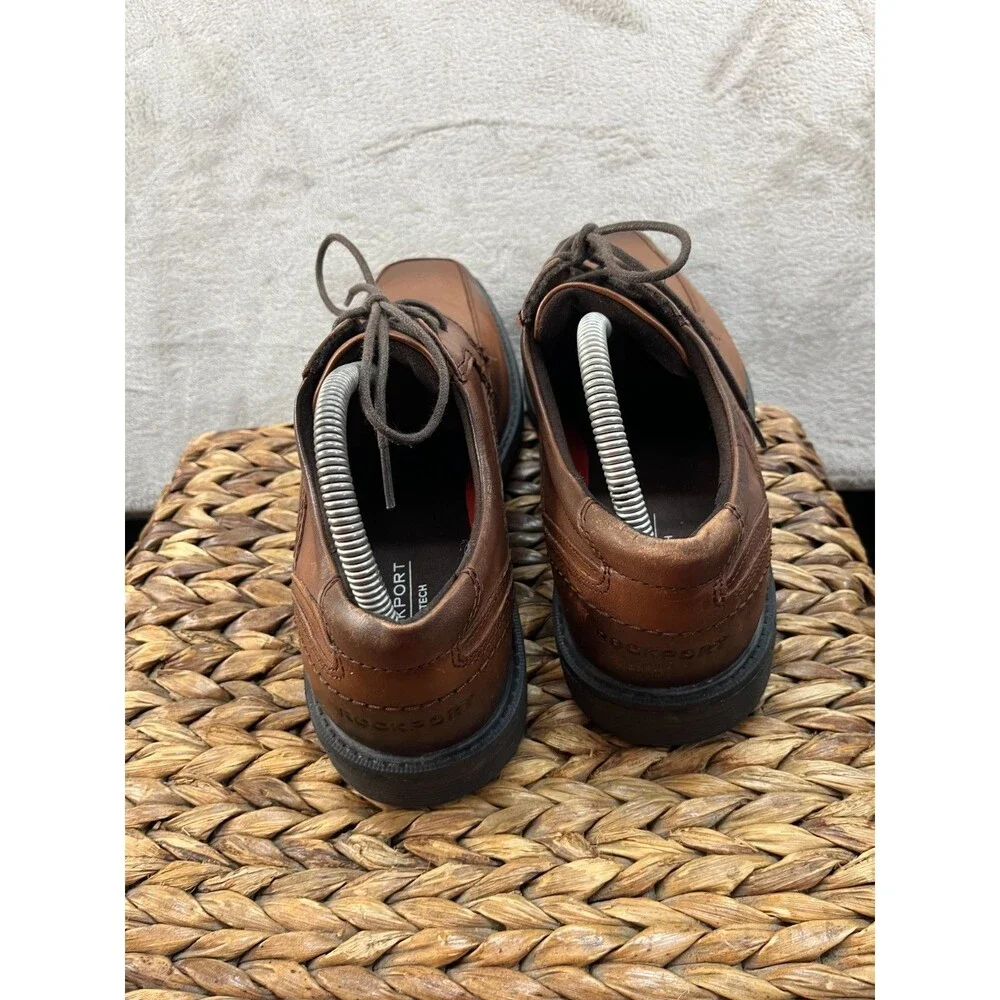 Rockport Dressports Shoes Men 9M Brown Leather Oxford Comfort